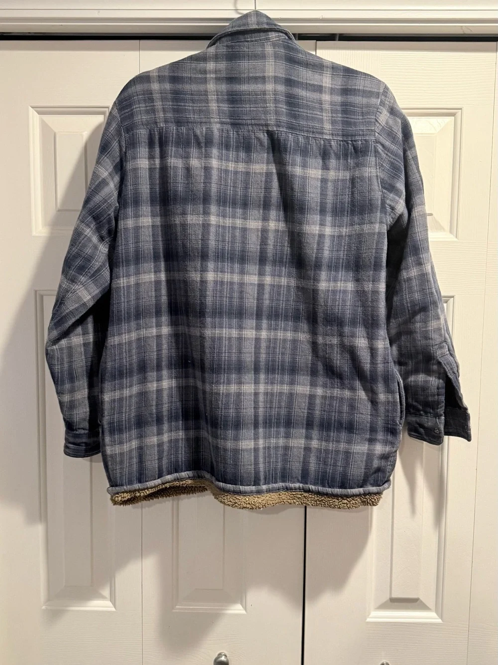 Dickies Blue Plaid Sherpa-Lined Shirt Jacket